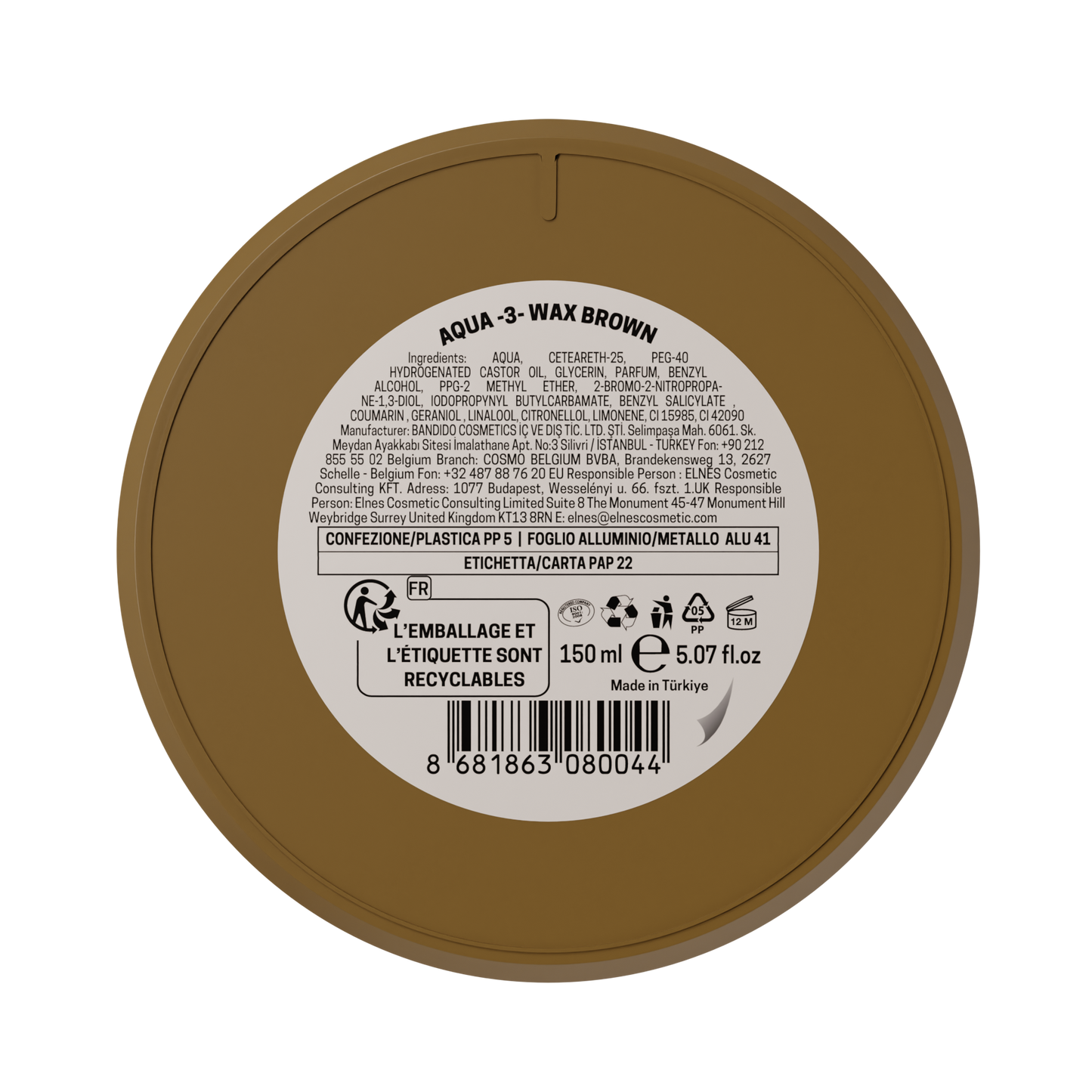 CERA AQUA WAX 3 (BROWN) 150ML