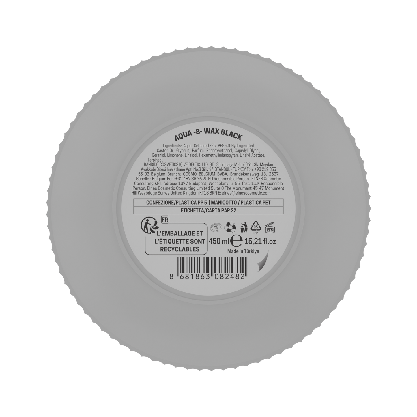 Cera Aqua Wax 8 (BLACK) 450ML