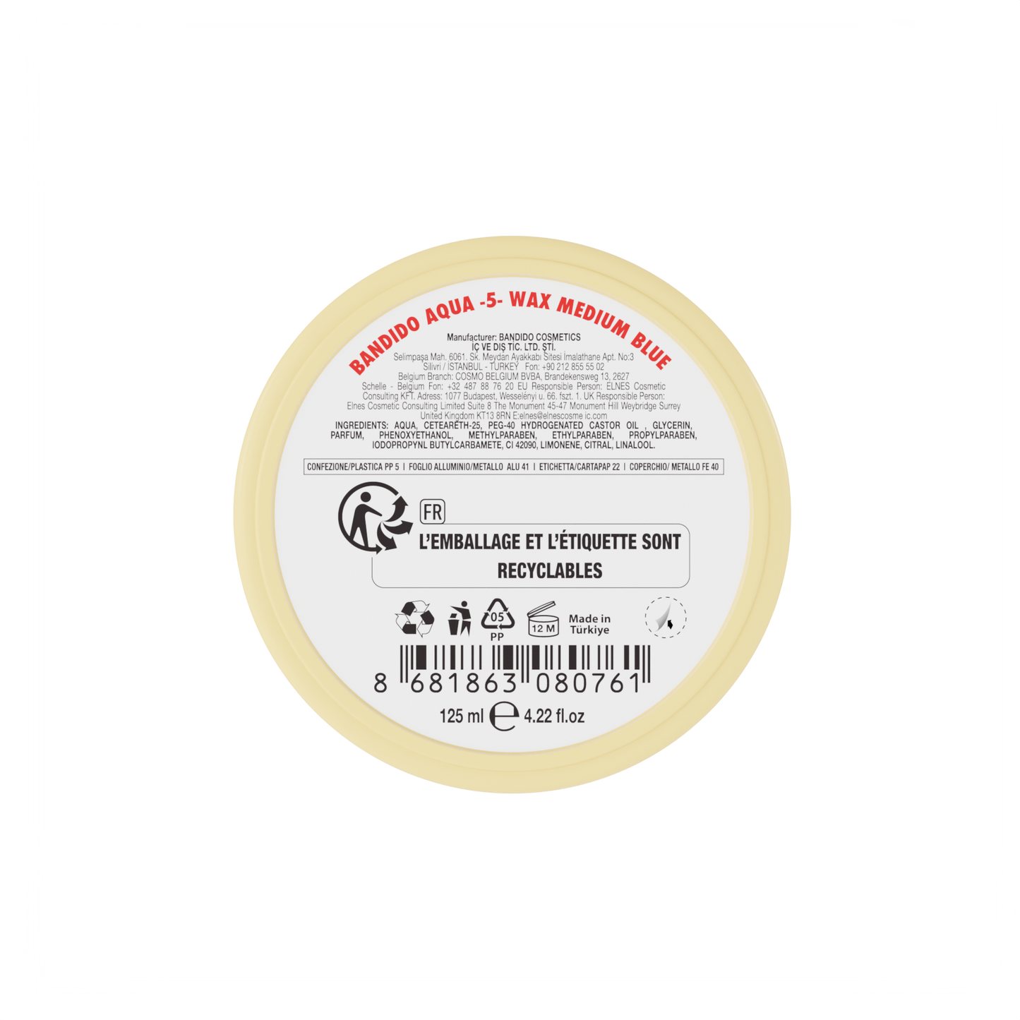 CERA HAIR WAX 5 (PASTILHA) 125ML