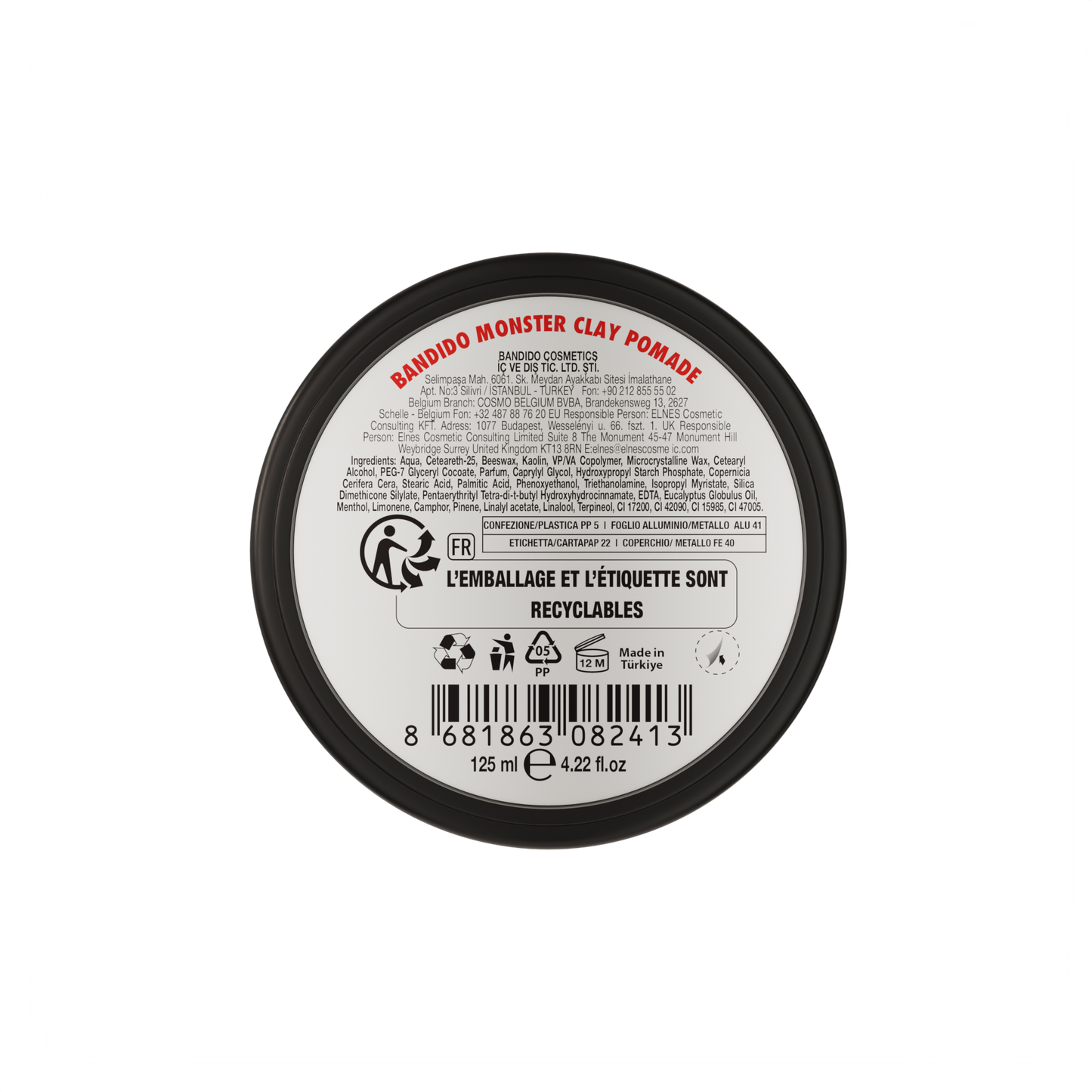 Cera Monster Matte Clay 125 ml BANDIDO