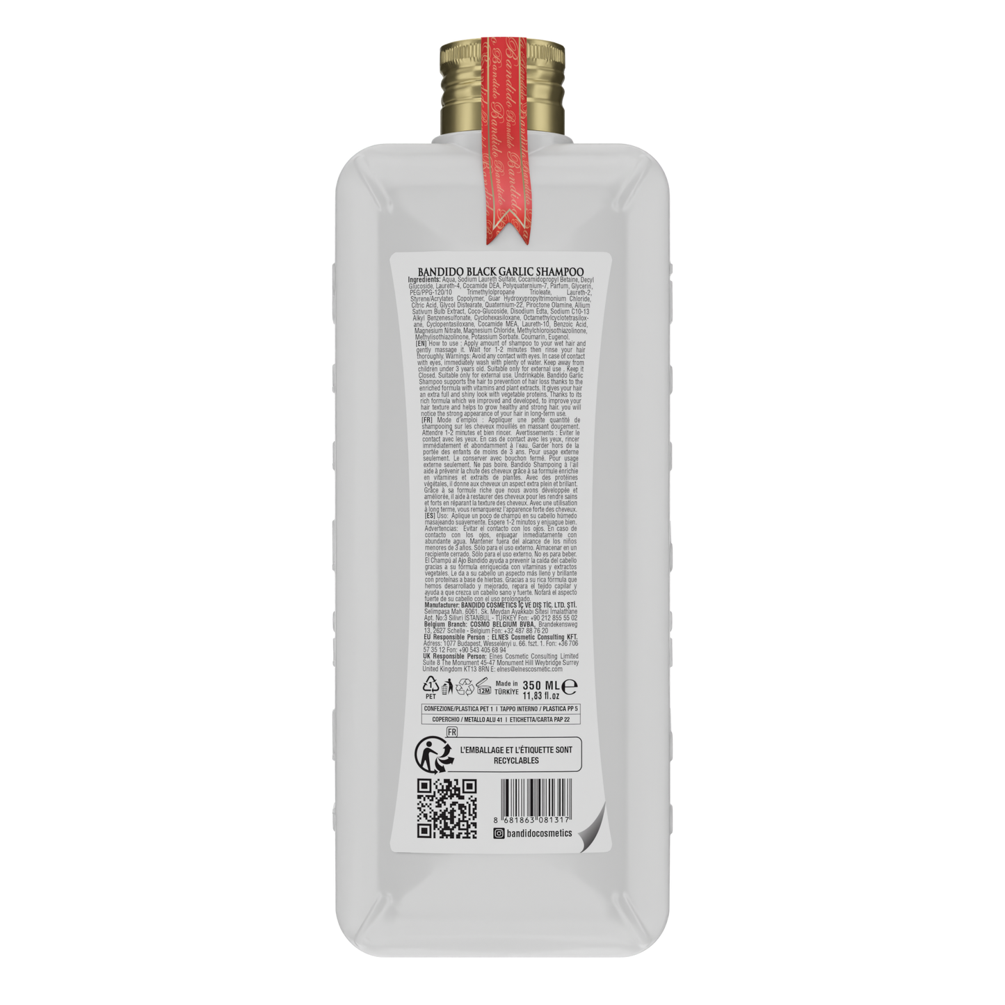 BANDIDO BLACK GARLIC SHAMPOO 350 ML