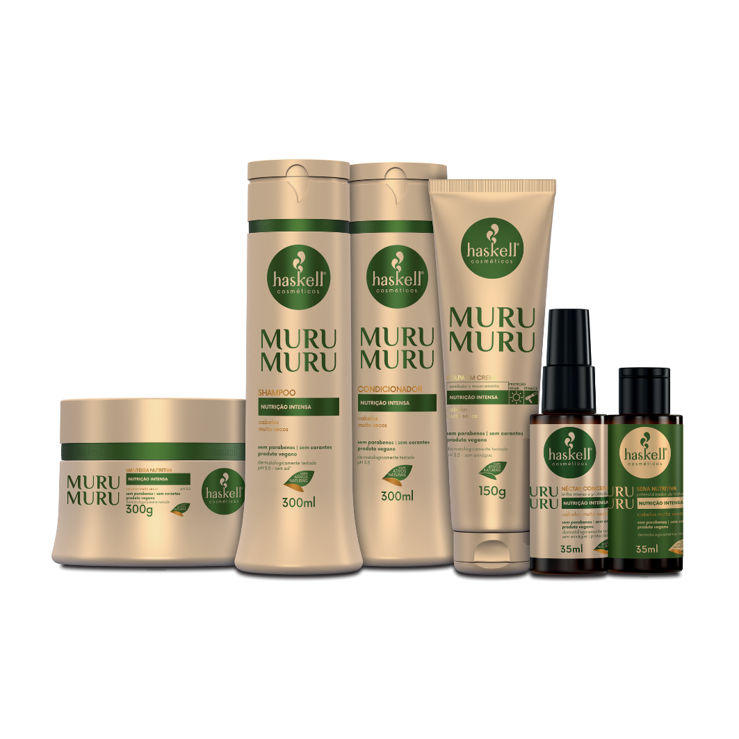 Haskell Murumuru Set CONDITIONER (300ml) + Nectar (35ml) + MASK (300gr) + SHAMPOO (300ml) + Leave-in (150gr) + Sap (35ml)