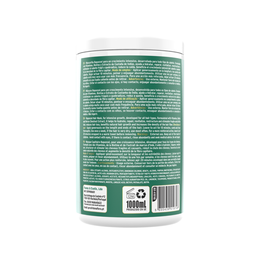 Máscara Dona Flora Rapunzel Crescimento Intenso 1Kg