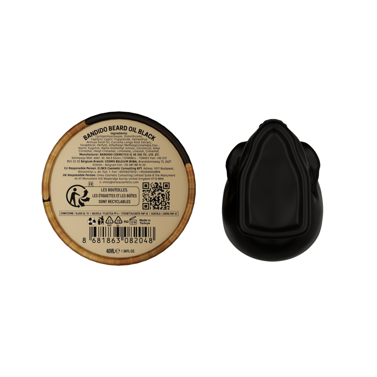 BANDIDO OLEO PARA BARBA 40ML PRETO