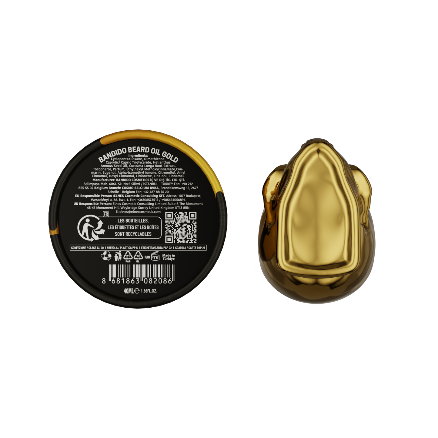 OLEO PARA A BARBA BANDIDO 40ML GOLD