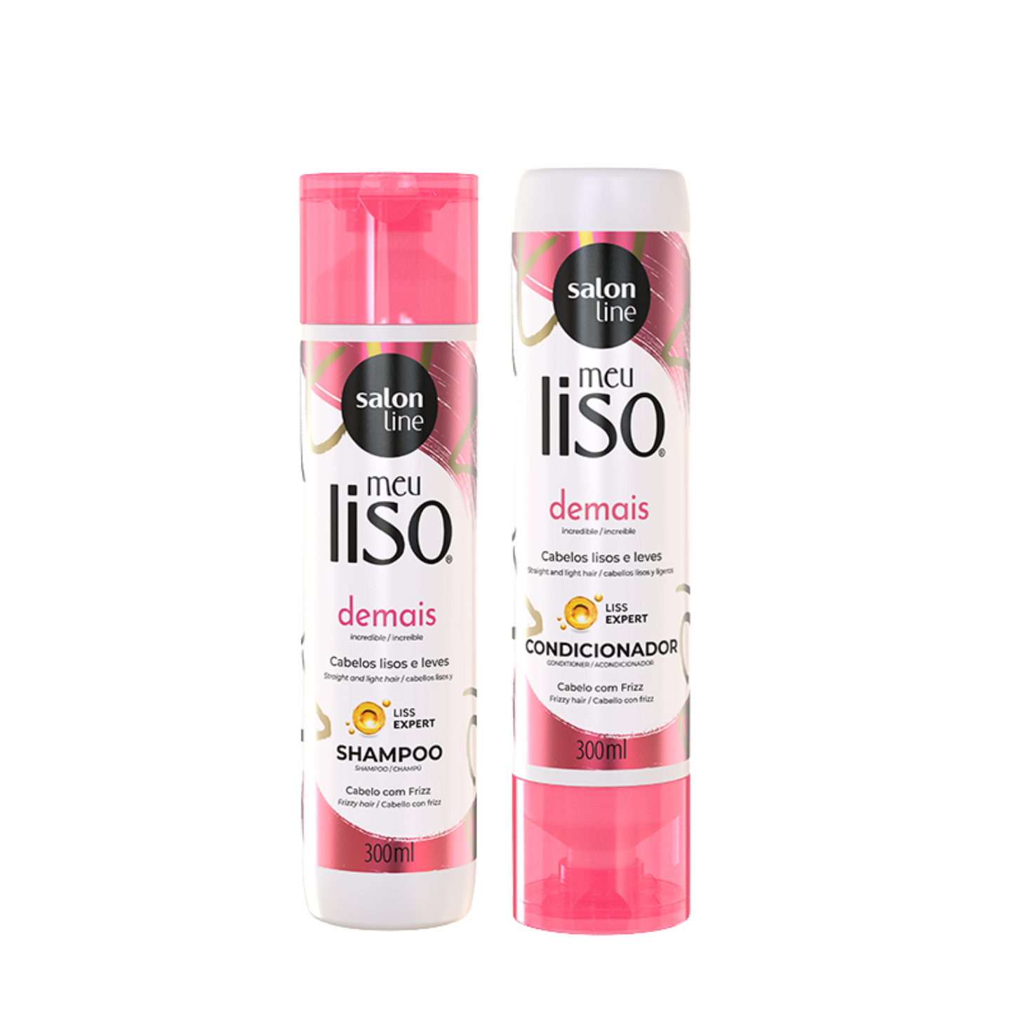 SALON LINE MEU LISO DEMAIS (SHAMPOO 300ML + CONDICIONADOR 300ML)