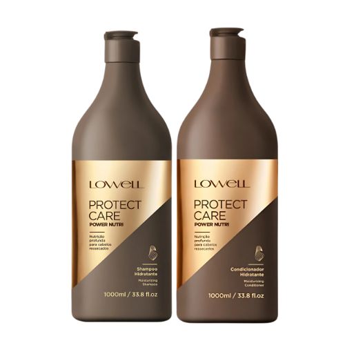 Conjunto Lowell Nutri Care Shampoo (1000ml) + Condicionador (1000ml) Hidratação Restaura