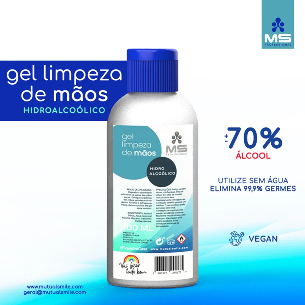 GEL HIDROALCOÓLICO MÃOS 100ML