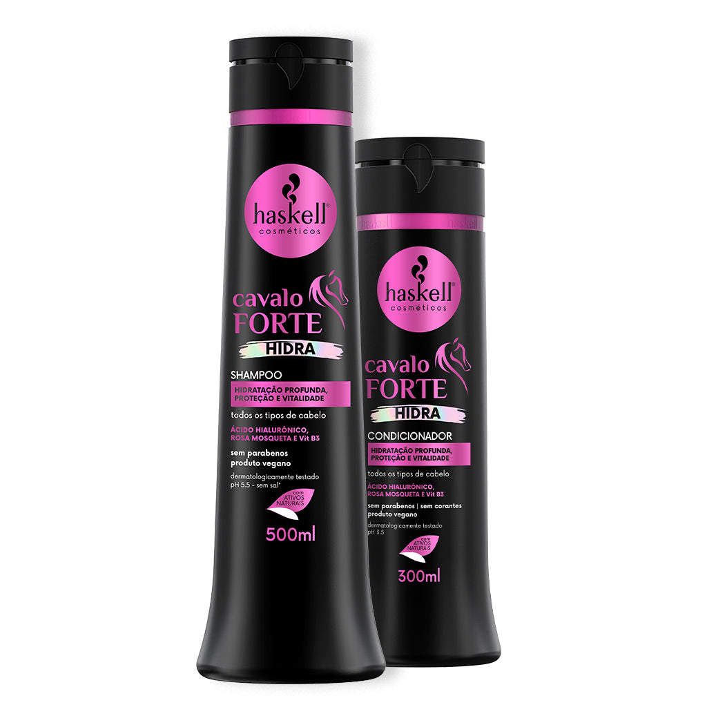 BOX Haskell Hidra Cavalo Forte (SHAMPOO 500ML/CONDICIONADOR 300ML)