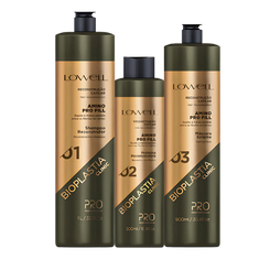 Conjunto Lowell Bioplastia Clinic Shampoo(1000L) +Mascara(900ml) + Proteina(500ml)
