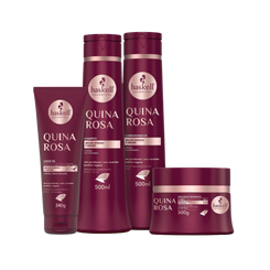 Set Haskell Quina Rosas (ACONDICIONADOR (300ml) + MASCARILLA (300gr) + CHAMPÚ (300ml) + Leave-in (150gr)) 