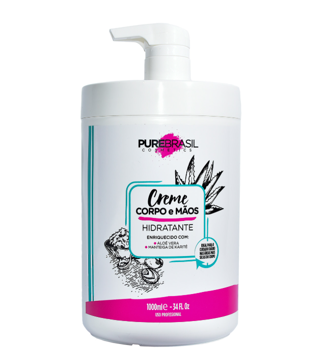 Creme Corpo e Mãos Hidratante Purebrasil 1000ml