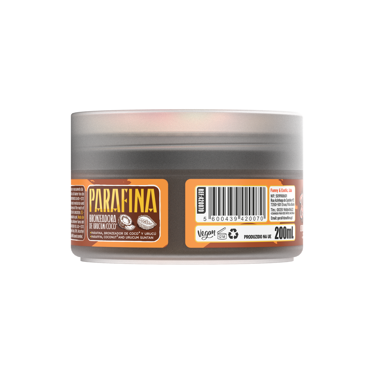 Parafina Bronzeadora de Coco e Urucum Dona Flora 200ml