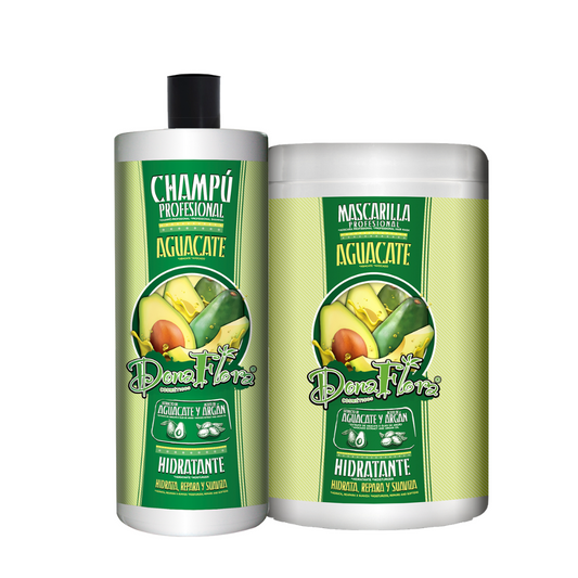 Dona Flora Abacate para Cabelos Secos e Fragilizados - Máscara (1KG) + Champô (1L)