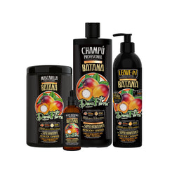 Dona Flora Batana (Champú 1L + Máscara 1L + Leave in 500ml + Óleo 100ml)