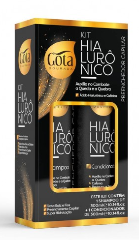 Gota Dourada KIT SH+COND. PREENCHEDOR HIALURÔNICO 300ML