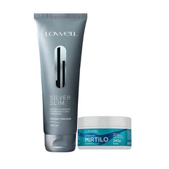Combinações Lowell Shampoo Silver Slim (240ml) + Mascara Mirtilo (240ml)