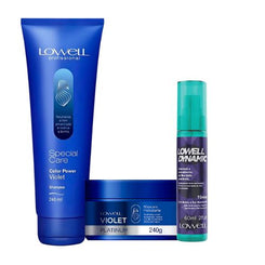 Combinações Lowell Violet Platinun Shampo (200ml) + Mascara Violet Platinum(200ml) + Tónico Dynamic (60ml)