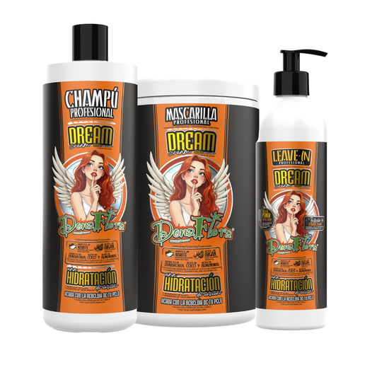 Conjunto Dona Flora Dream Cream (CHAMPÚ (1000L) + MÁSCARA (1000ml) + LEAVE-IN (500ml))