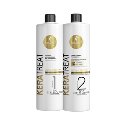 Conjunto Haskell Alisamento Keratreat Shampo (1L) + Creme Alisante(1L)
