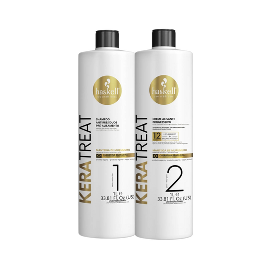 Conjunto Haskell Alisamento Keratreat Shampo (1L) + Creme Alisante(1L)