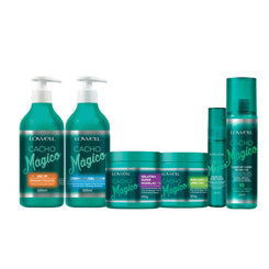 Conjunto Cacho Magico Lowell Shampoo (500ml) + Creme (500gr) + Mascara (450gr) + Gelatina (450gr) + Fluido (200ml) + Oleo (60ml)