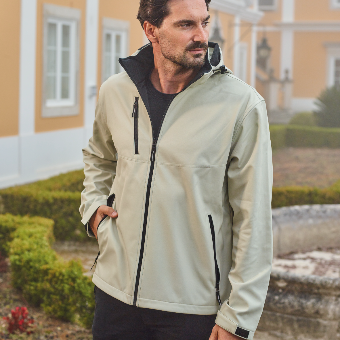 Softshell com capuz removível para homem ZAGREB