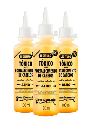 Gota Dourada KIT 3X TONICO FORTALECIMENTO C/ALHO 100ML