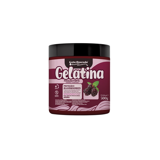 GOTA DOURADA GELATINA CAPILAR AMORA – FIXAÇÃO FORTE 500GR