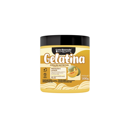 GOTA DOURADA GELATINA CAPILAR MELÃO – FIXAÇÃO NUTRITIVA 500GR