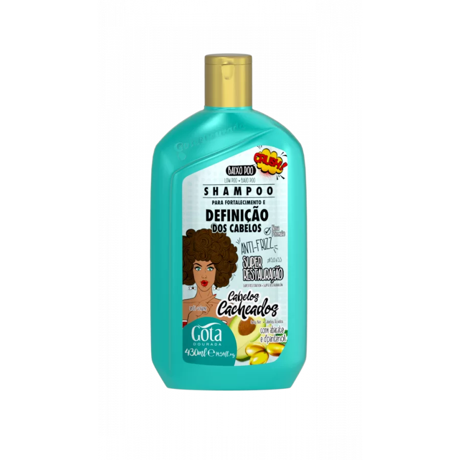 Gota Dourada SHAMPOO FORTALECIMENTO CACHEADOS 430ML