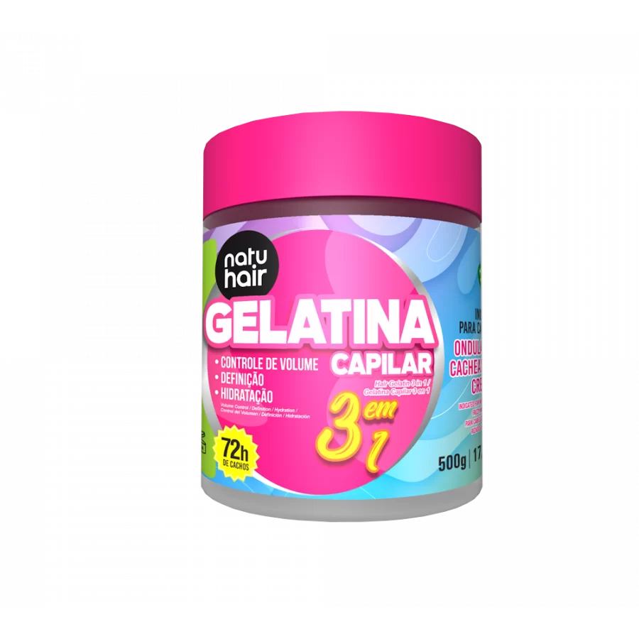 Natu Hair Gelatina S.O.S 3 em 1 500g