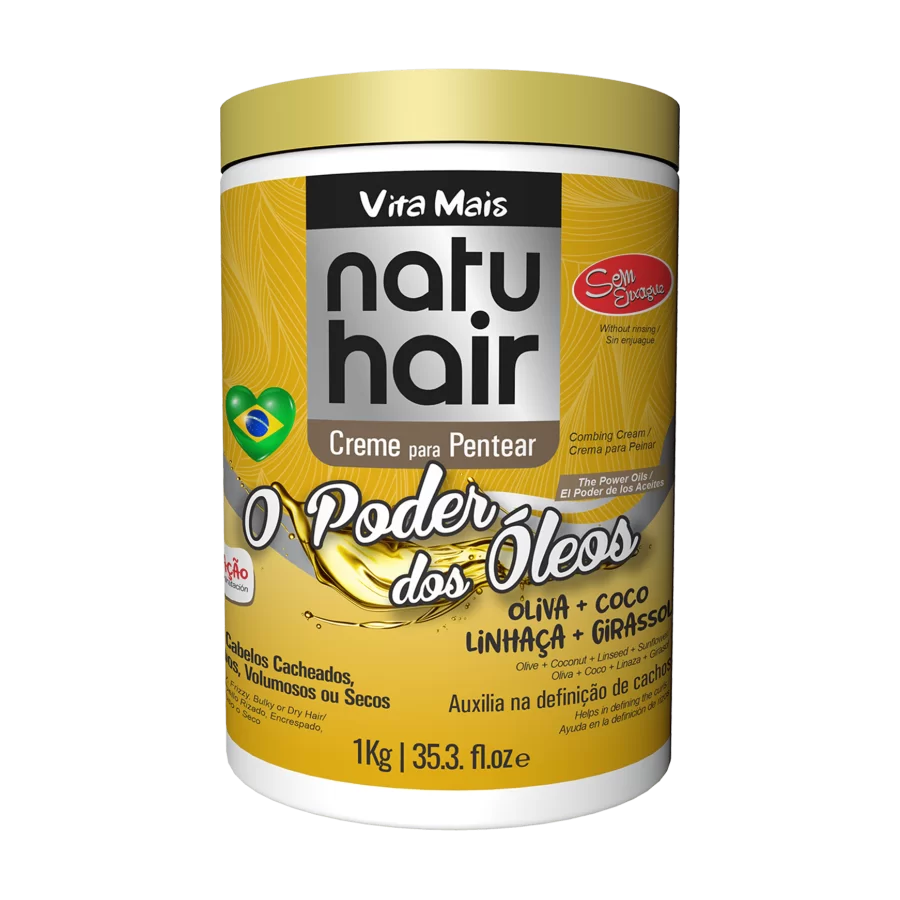 Natu Hair O Poder dos Óleos Creme P/ Pentear 1Kg